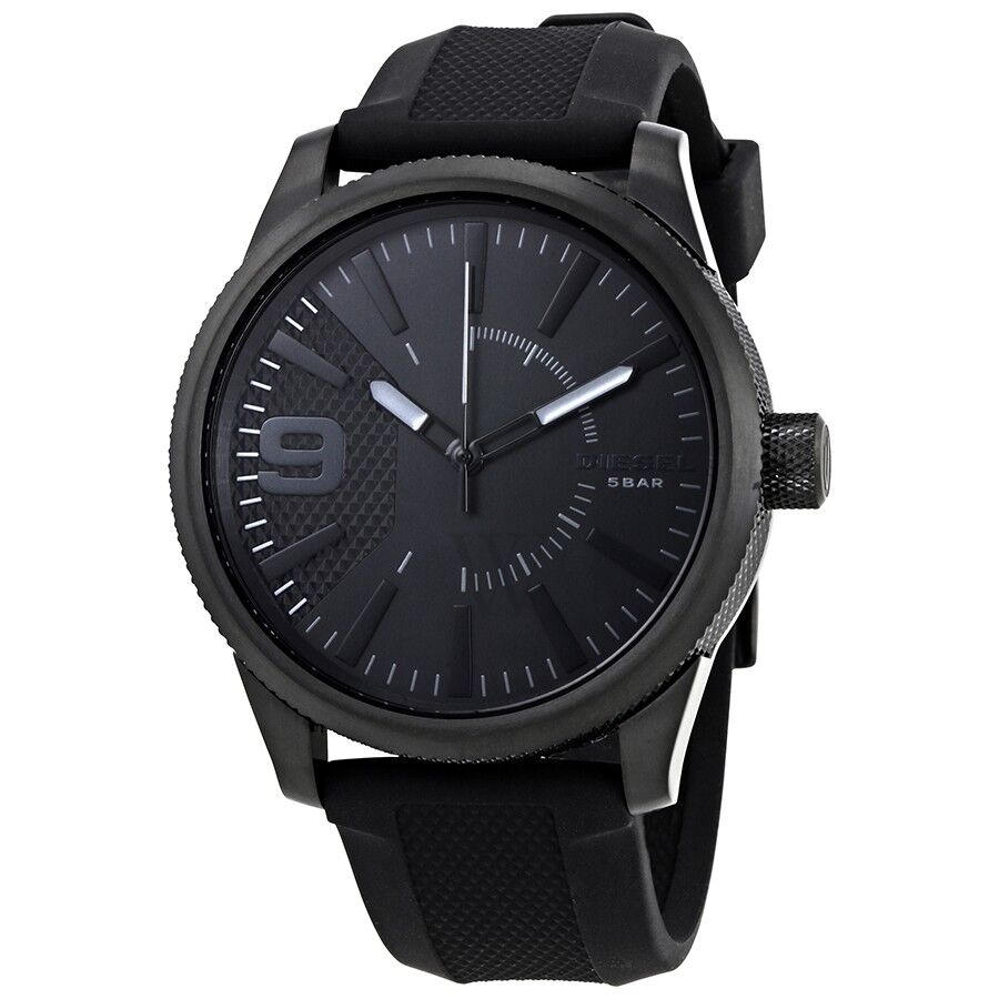 Men's Rasp Silicone Black Dial Watch