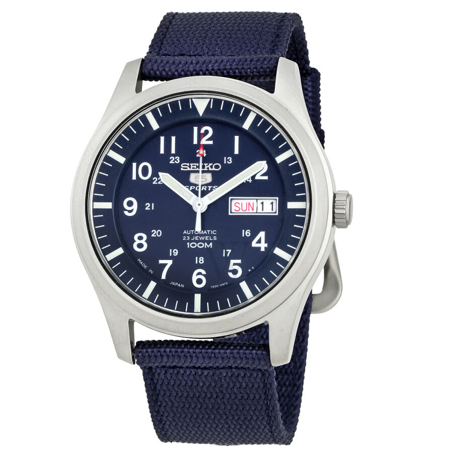 Men's  5 Fabric Blue Dial Watch