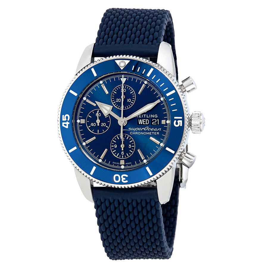 Men's Superocean Heritage II Chronograph Rubber (Aero Classic) Blue Dial Watch
