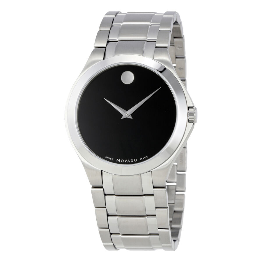 Men's Swiss Collection Stainless Steel Black Dial Watch