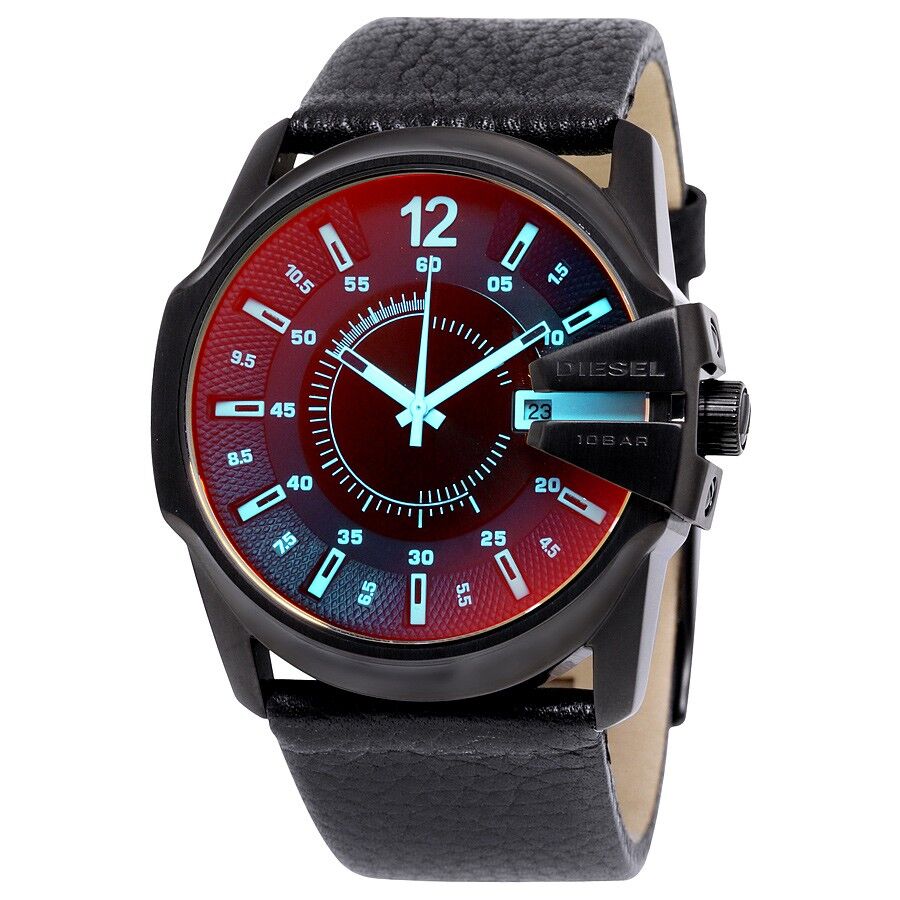 Men's Timeframe (Calfskin) Leather Iridescent Dial Watch