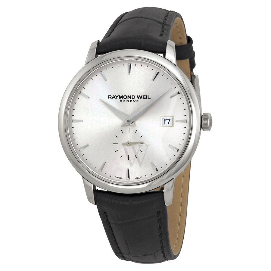 Men's Toccata Leather Silver Dial Watch