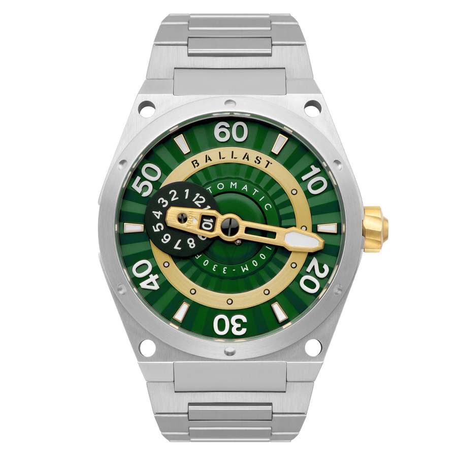 Men's Valiant Stainless Steel Green Dial Watch