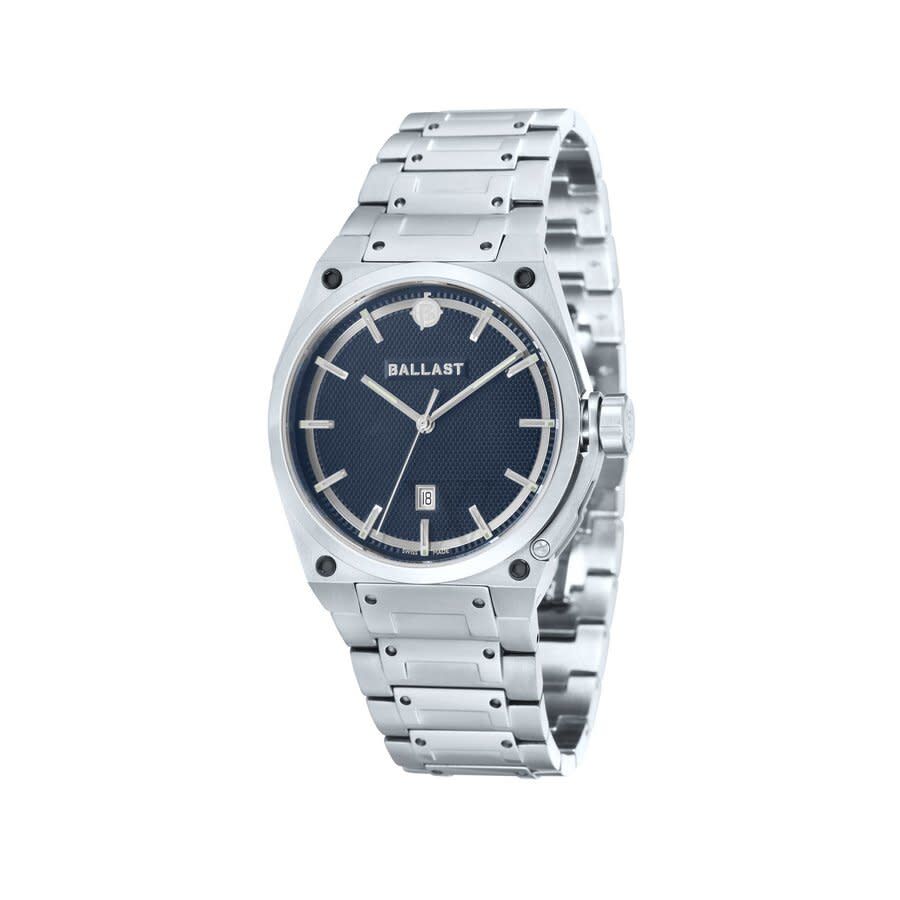 Men's Valiant Stainless Steel Navy Blue Dial Watch