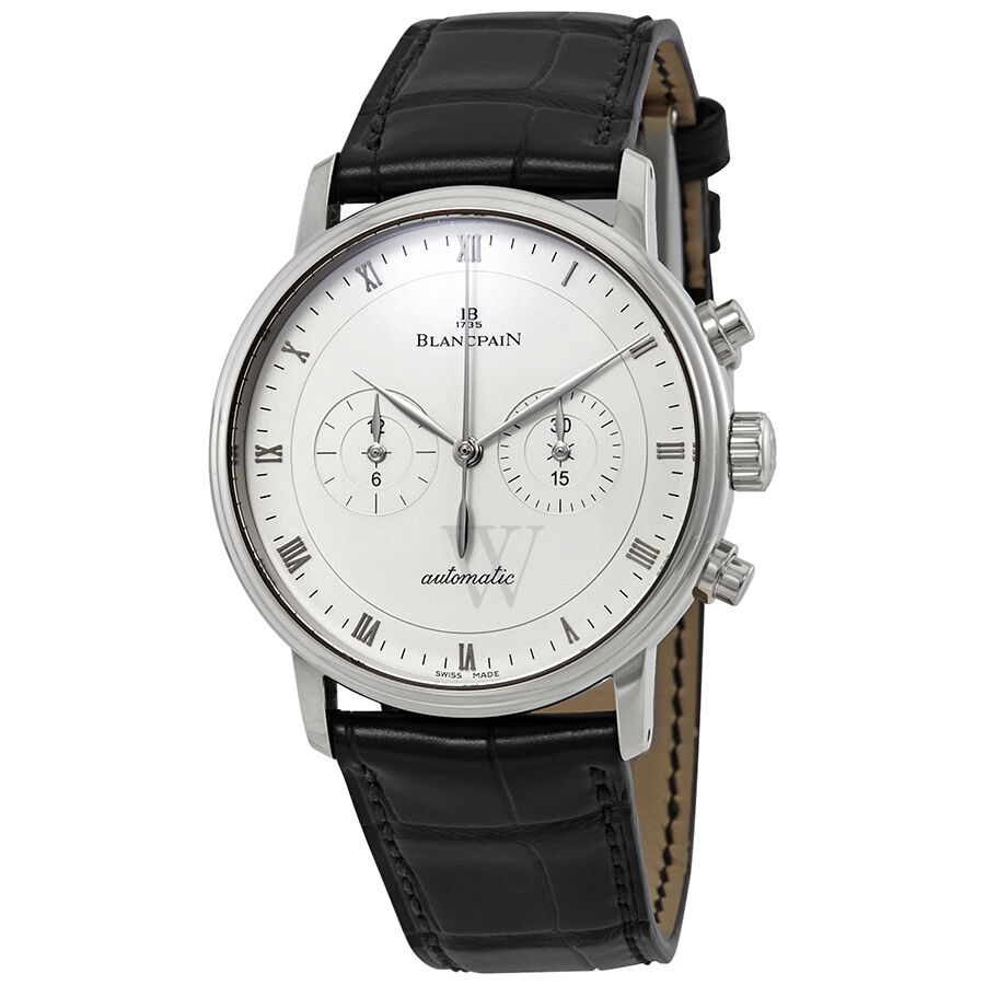 Men's Villeret Chronograph (Alligator) Leather Cream Dial Watch