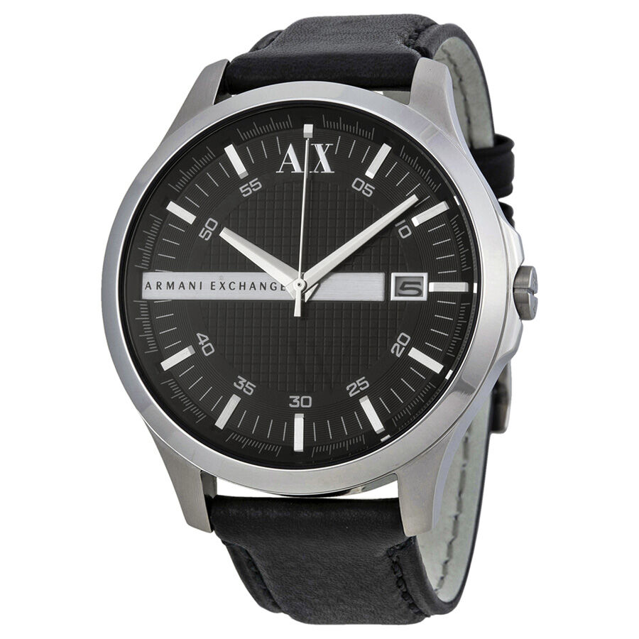 Men's Whitman Leather Black Dial Watch