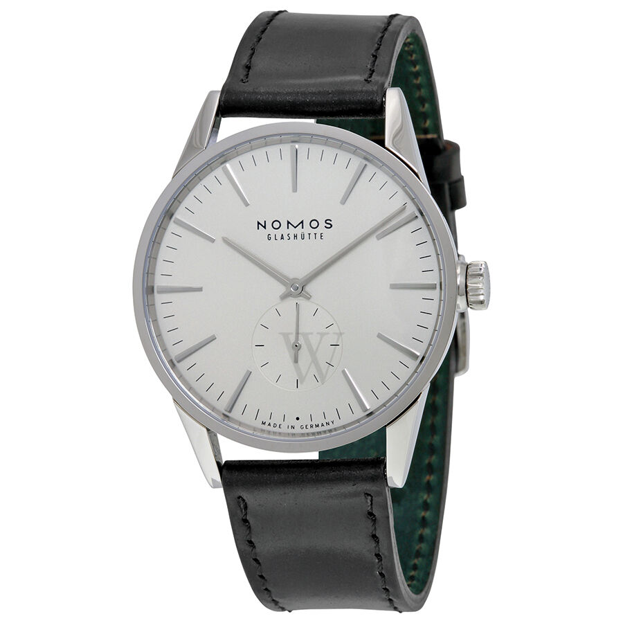 Men's Zurich Leather Galvanized, White Silver-plated Dial Watch