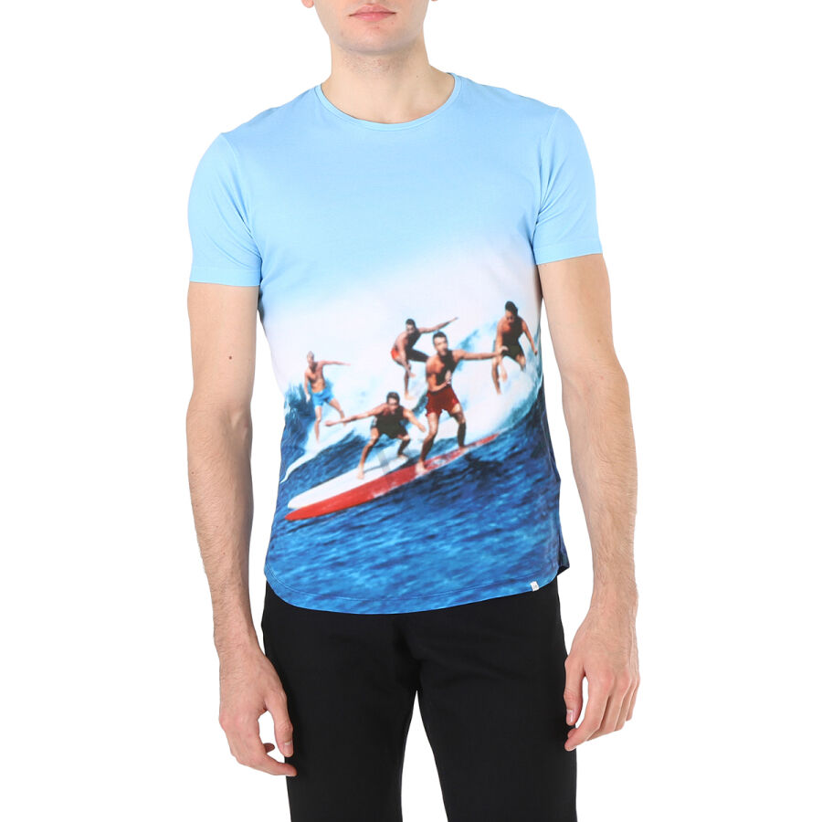 Men's Surf-Print Photographic T-Shirt