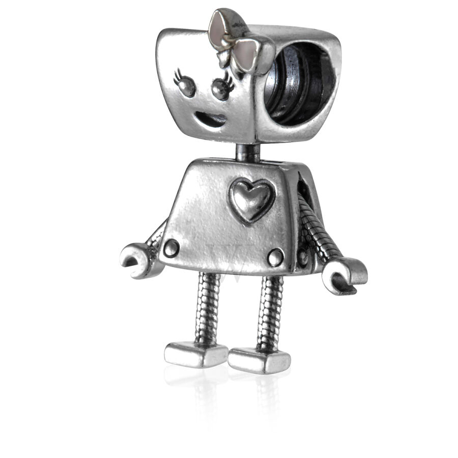 Bella Bot Charm In Sterling Silver