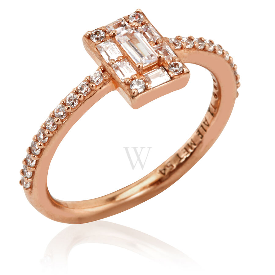 Sparkling Square Halo Ring- Size 54