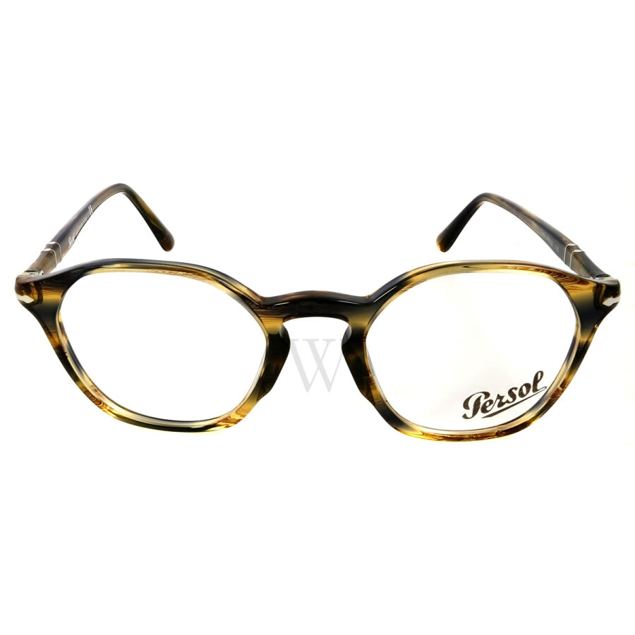 48 mm Brown Striped Grey Eyeglass Frames