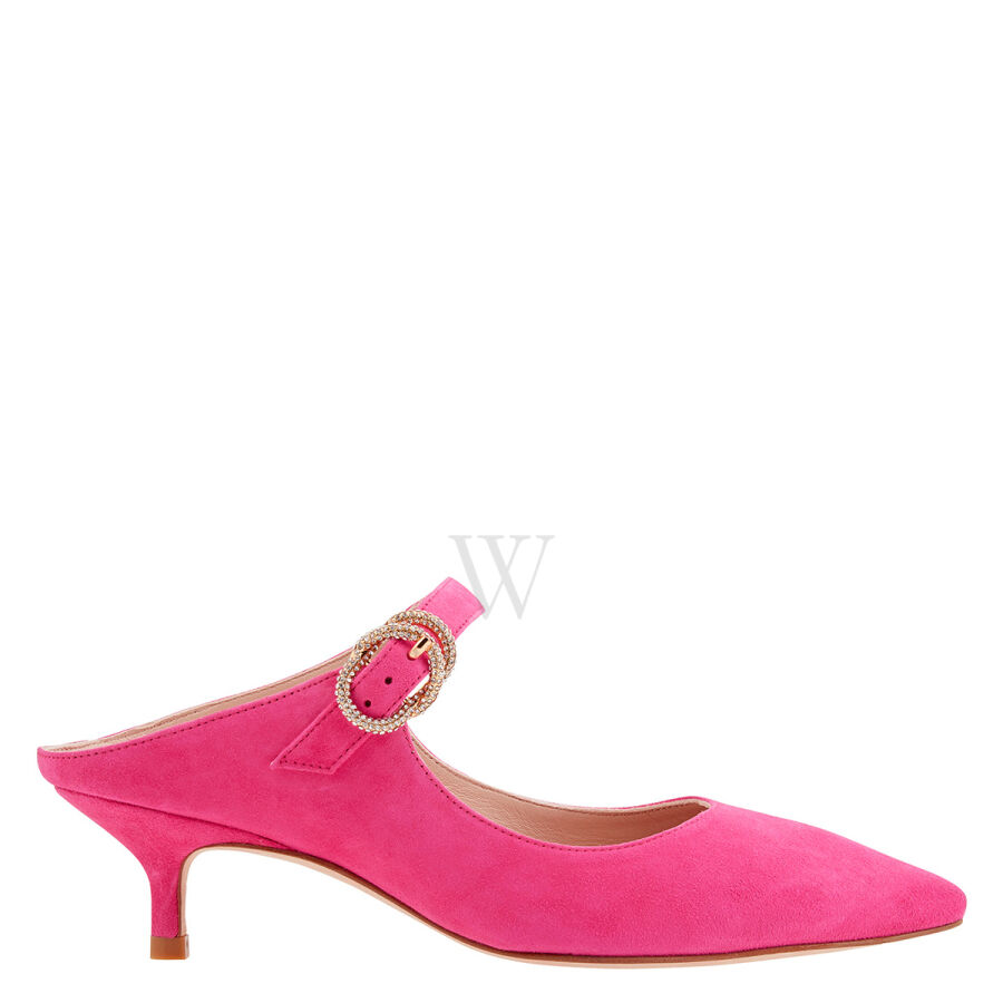 Ladies Elisabetta Crystal 50 Pumps in Suede Peonia Hot Pink
