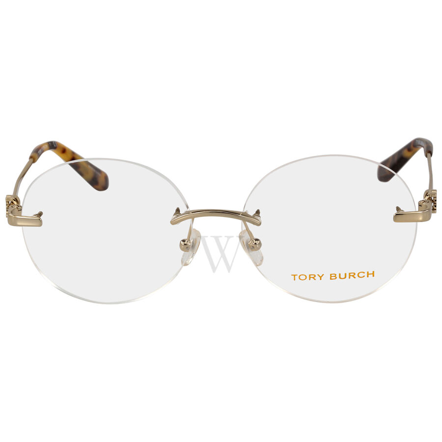 52 mm Gold Tone Eyeglass Frames
