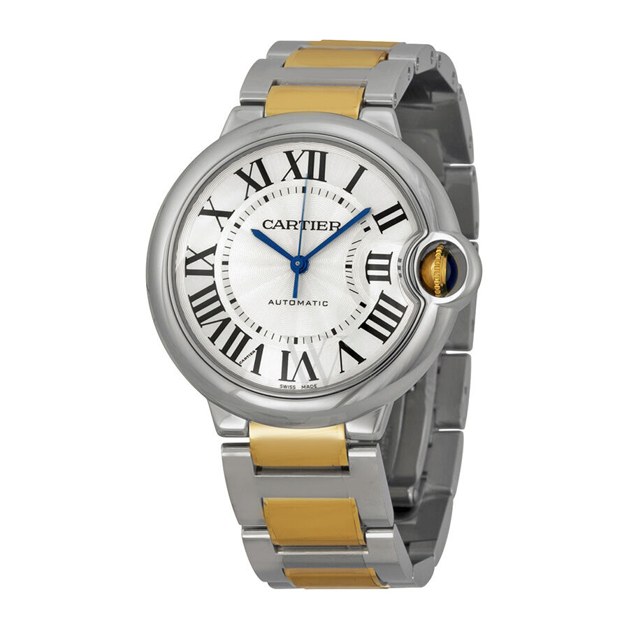 Unisex Ballon Bleu Stainless Steel with 18kt Yellow Gold Silver Dial Watch