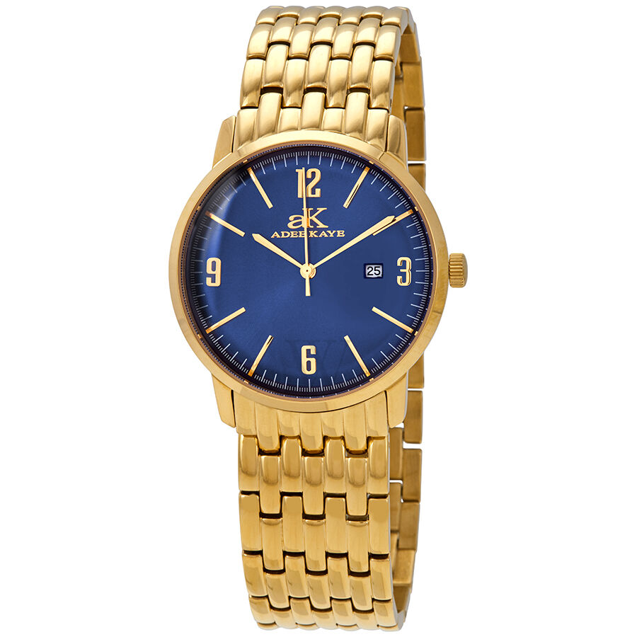 Unisex Dome Stainless Steel Blue Dial Watch