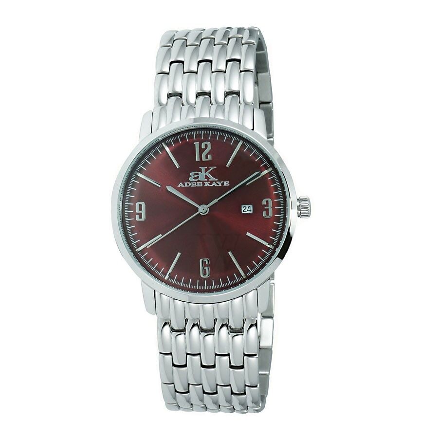 Unisex Dome Stainless Steel Brown Dial Watch