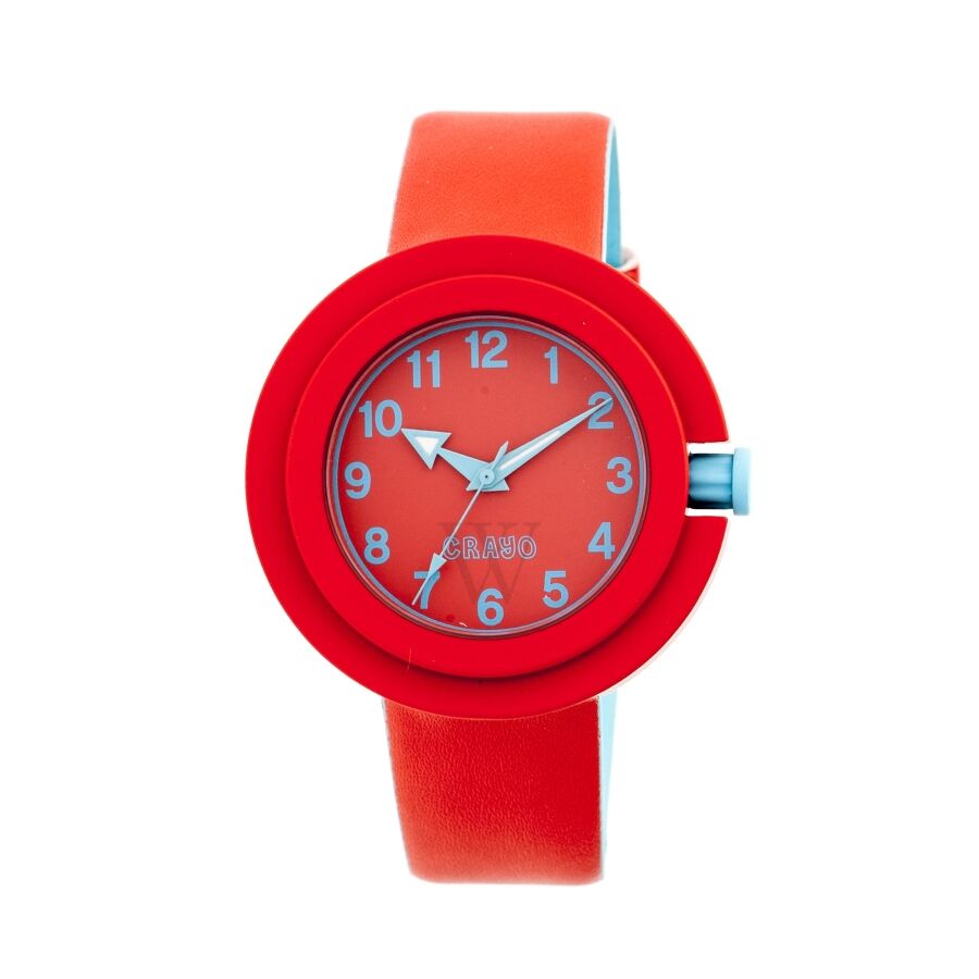 Unisex Equinox Rubber Red Dial Watch