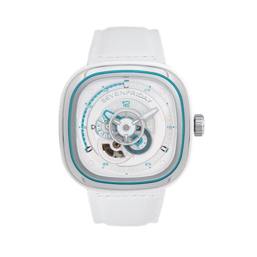 Unisex P-Series Leather White Dial Watch
