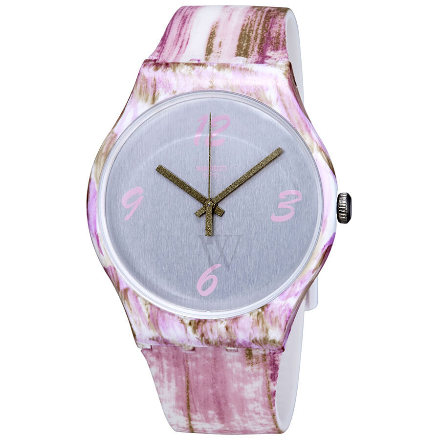 Unisex Pinkquarelle Silicone Grey Dial Watch
