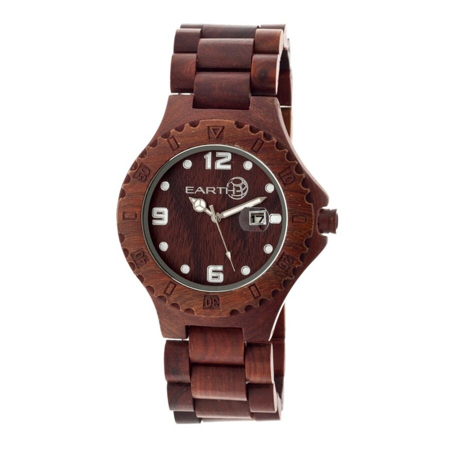 Unisex Raywood Eco-Friendly Wood Red Dial Watch