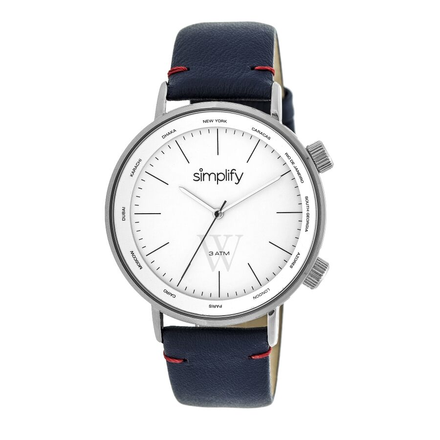 Unisex The 3300 Leather White Dial Watch