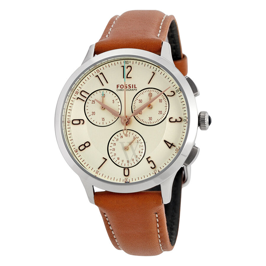 Women's Abilene Chronograph Nude Leather White Dial Watch