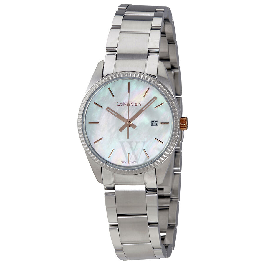 Women's Alliance Stainless Steel White Mother of Pearl Dial Watch