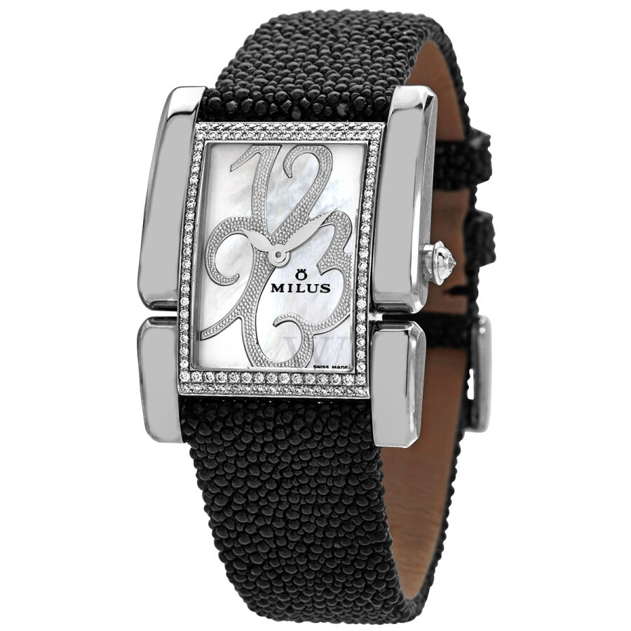 Women's Apiana (Galuchat) Leather Mother of Pearl Dial Watch