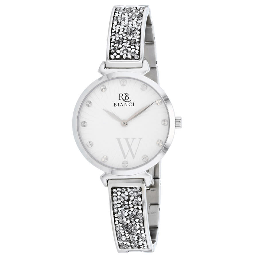 Women's Brillare Stainless Steel White Dial Watch