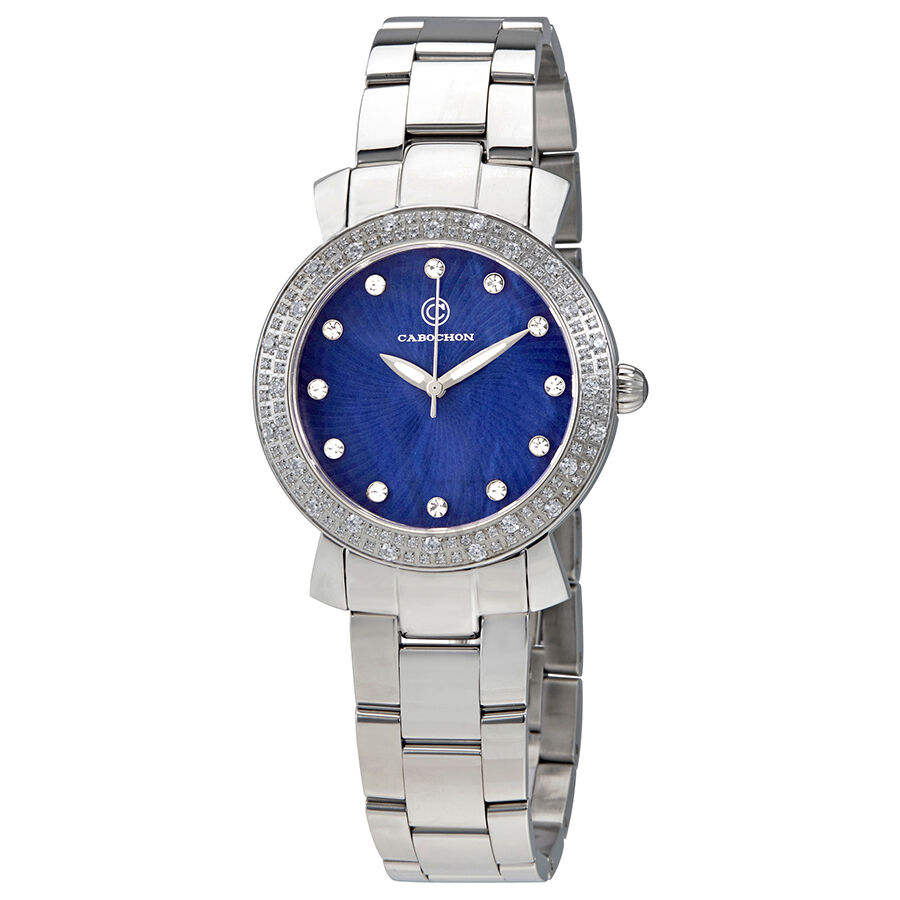 Women's Carmel Stainless Steel Blue Mother of Pearl Dial Watch
