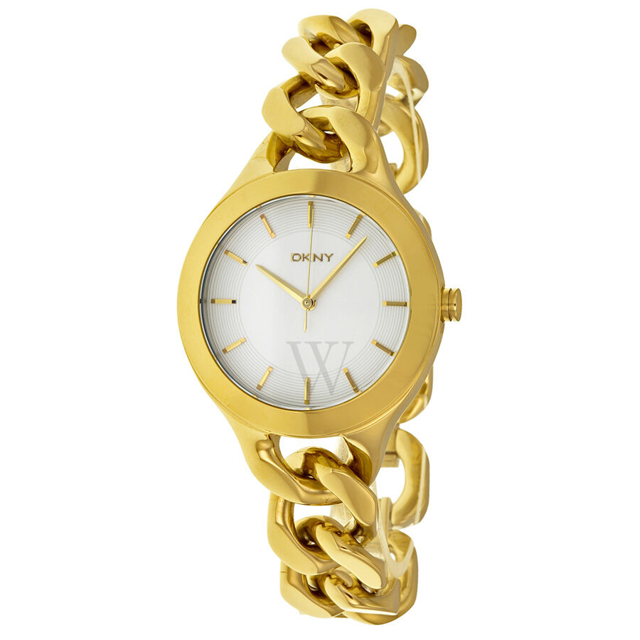 Women's Chambers Stainless Steel Chain White Pearlized Dial Watch