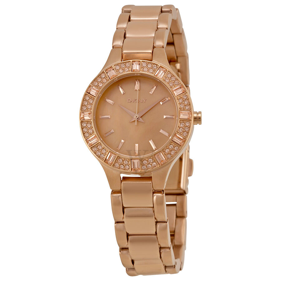 Women's Chambers Stainless Steel Rose Dial Watch
