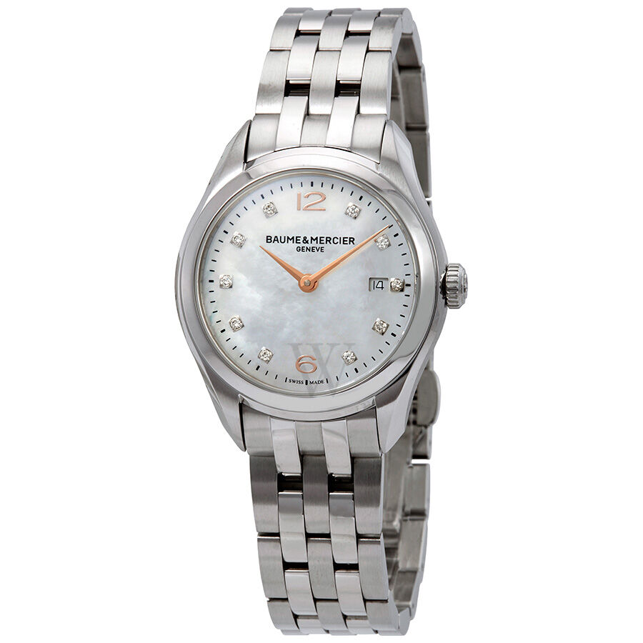 Women's Clifton Stainless Steel White Mother of Pearl Dial Watch