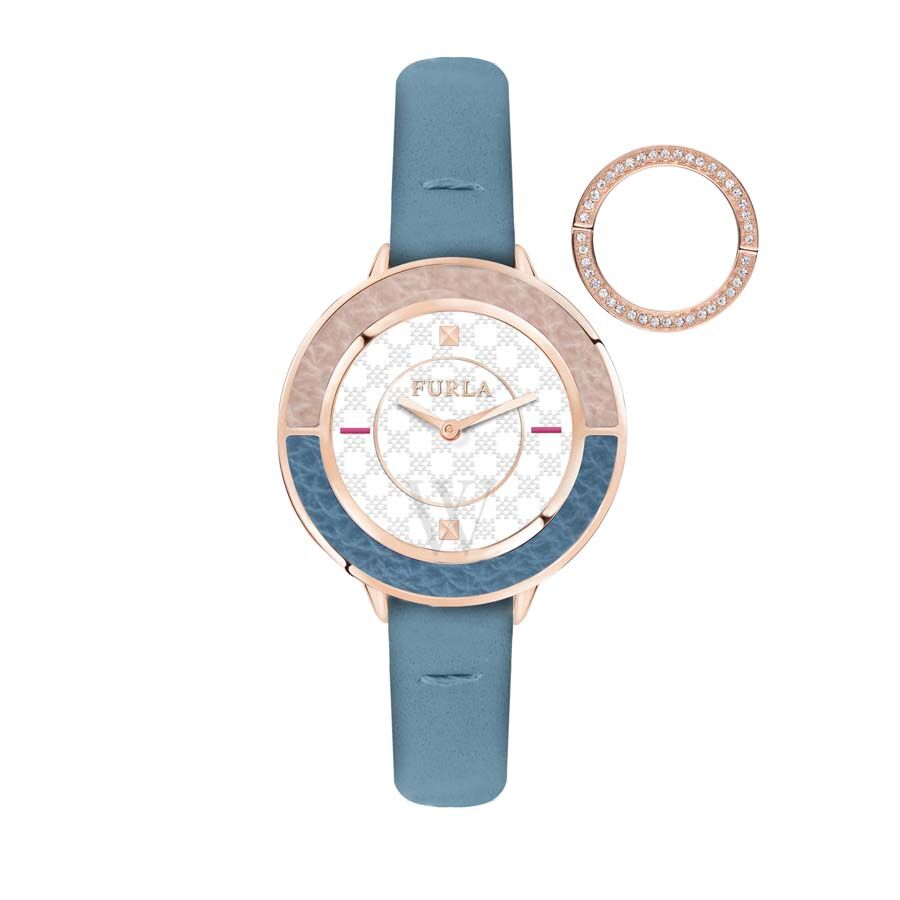 Women's Club Leather White Dial Watch