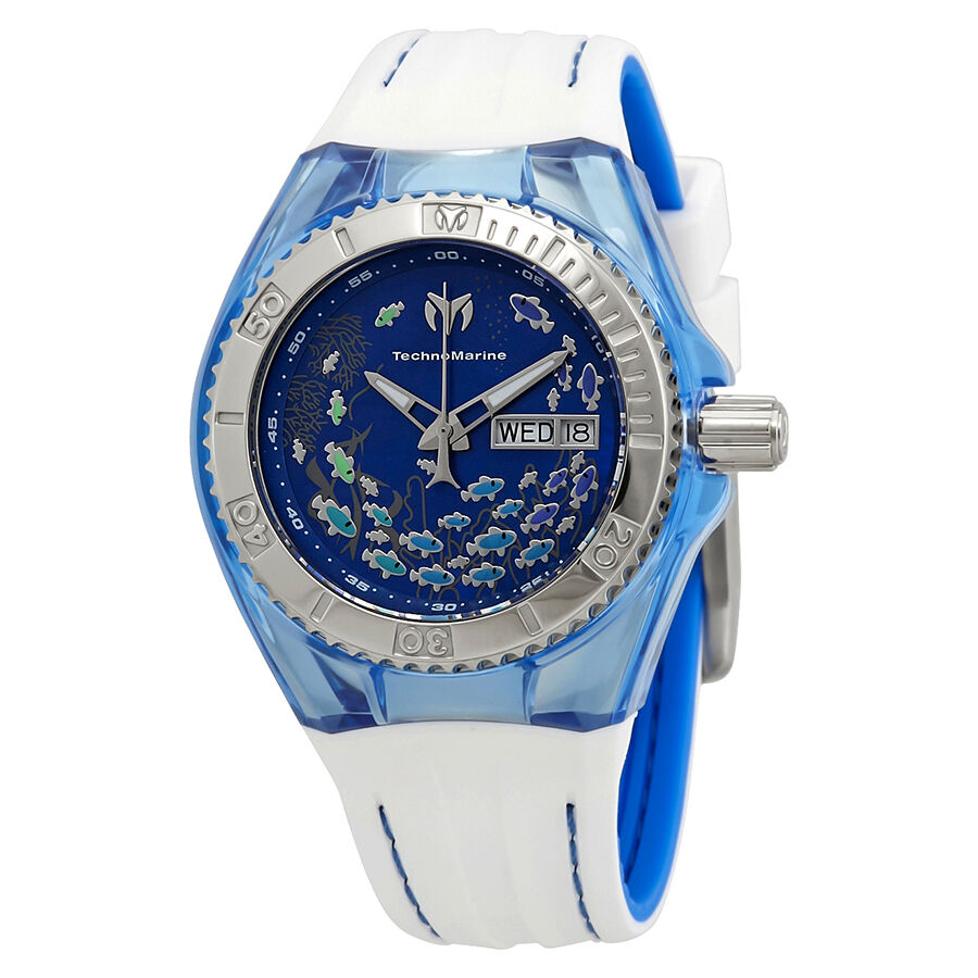 Women's Cruise Dream Silicone Blue Mother of Pearl Dial Watch