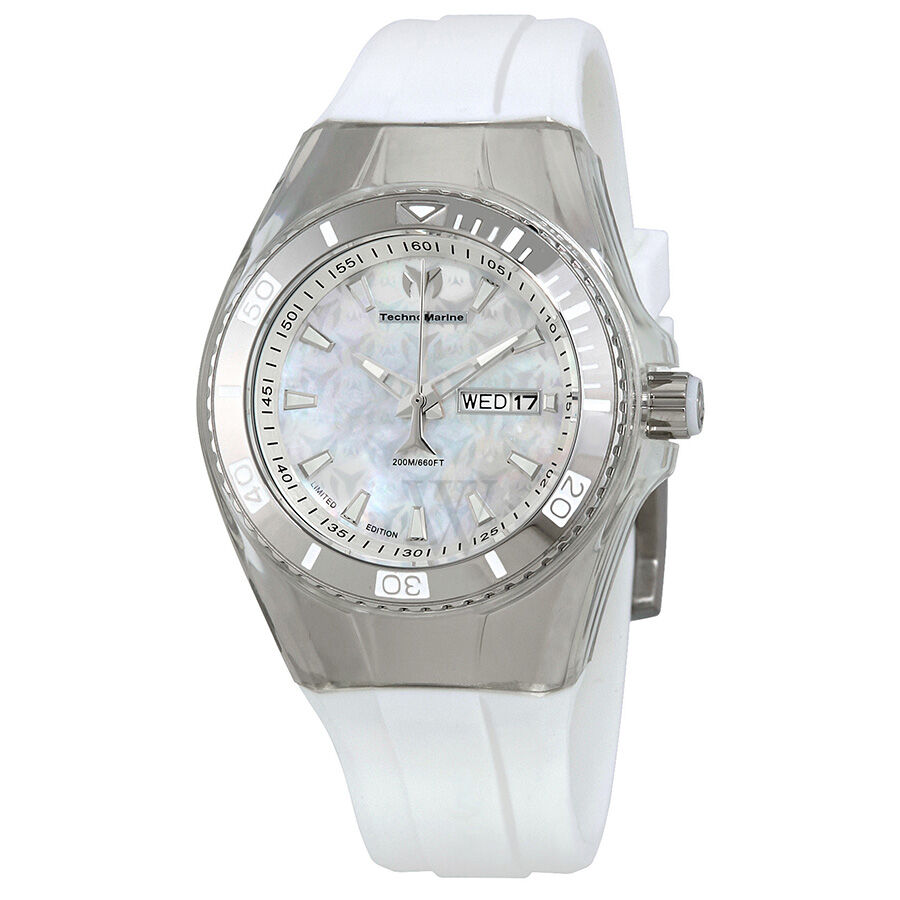 Women's Cruise Monogram Silicone White Mother of Pearl Dial Watch