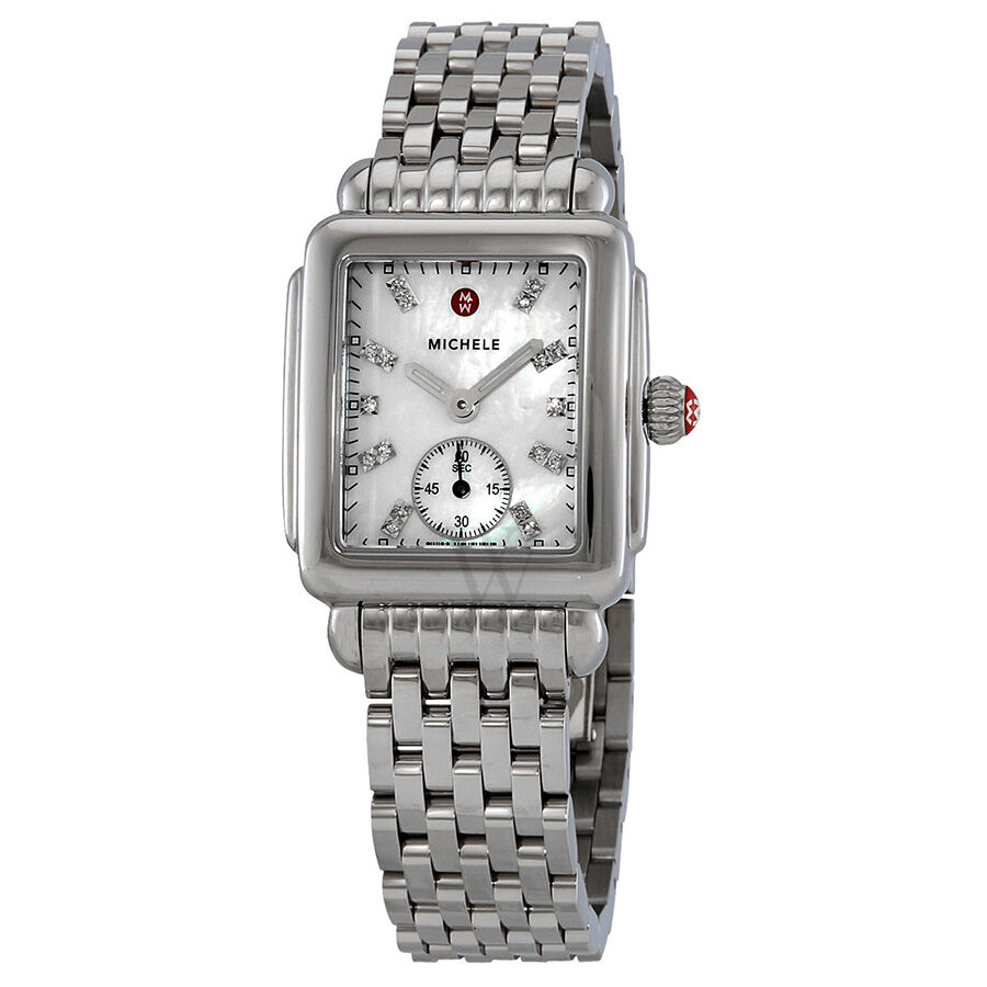 Women's Deco 16 Stainless Steel Mother of Pearl Dial Watch