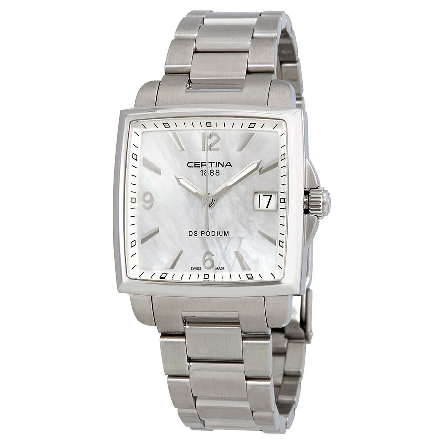 Women's DS Podium Stainless Steel White Mother of Pearl Dial Watch