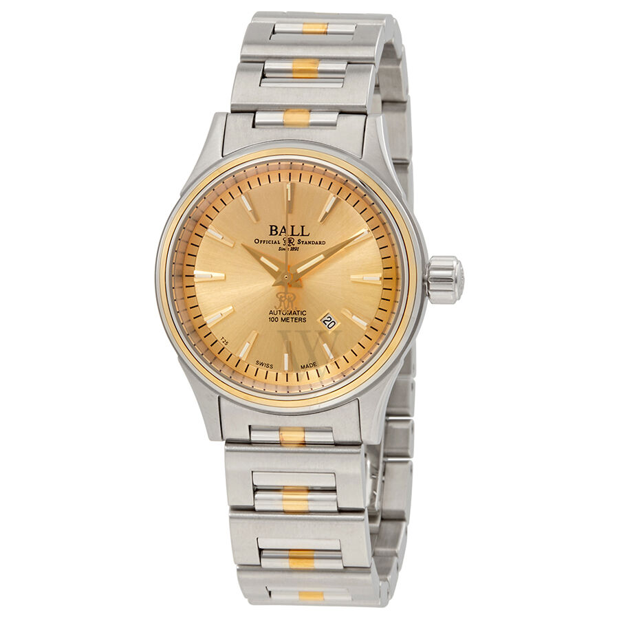 Women's Fireman Stainless Steel with 18kt Yellow Gold Accents Yellow Dial Watch