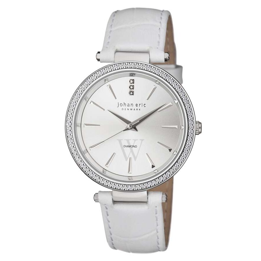 Women's Fredericia Leather White Dial Watch