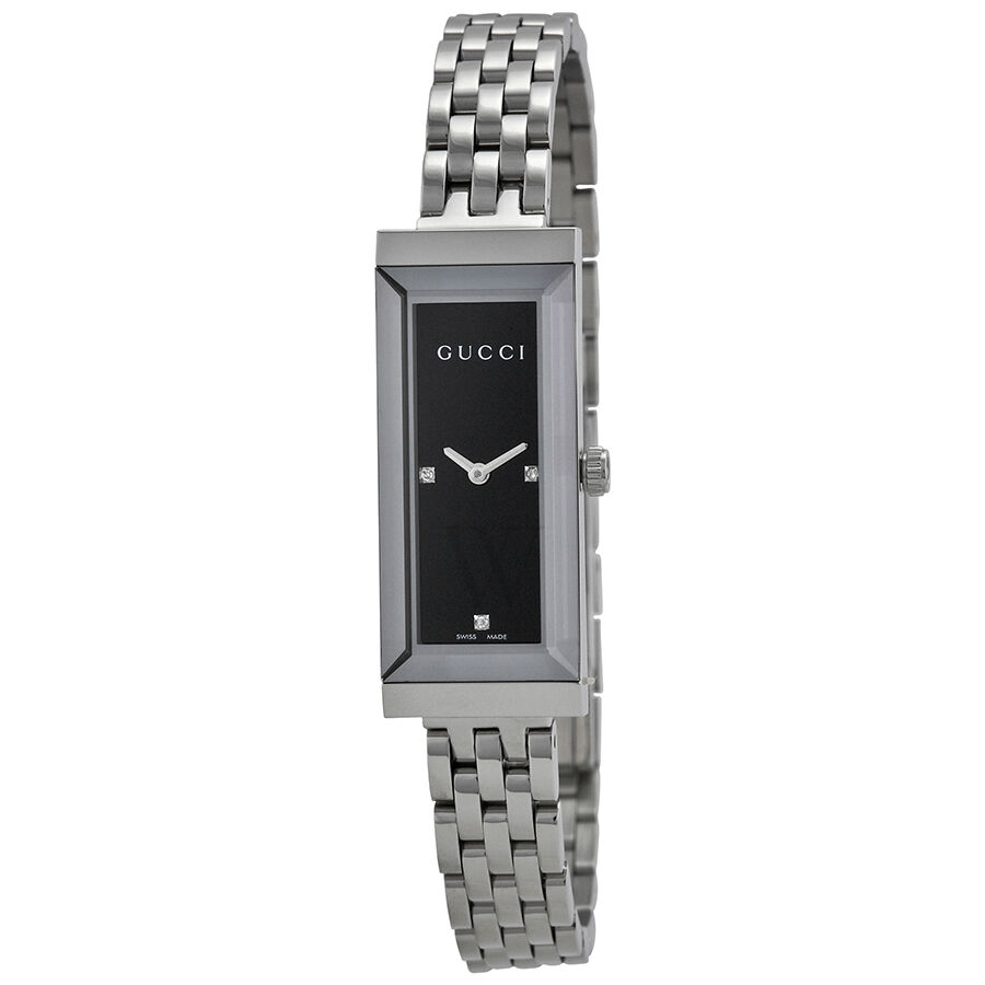 Women's G-Frame Stainless Steel Black Dial Watch