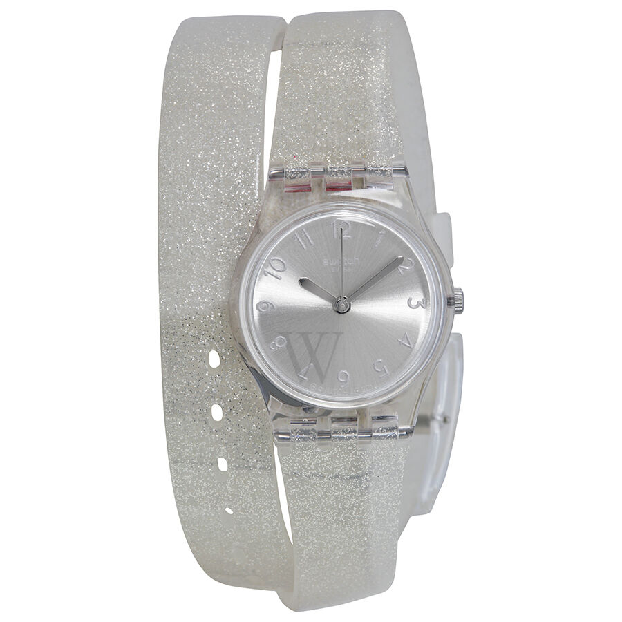 Women's Glistar Silicone (Double Wrap) Silver Pearl Dial Watch