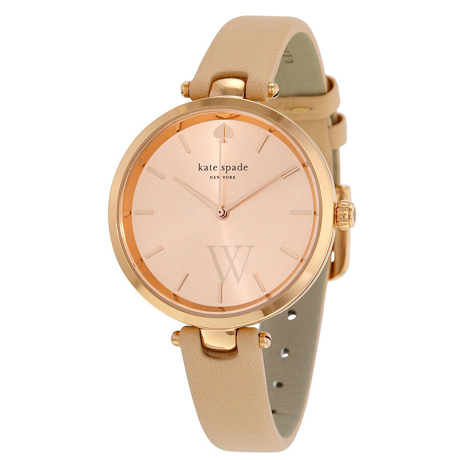 Women's Holland Leather Rose Dial Watch