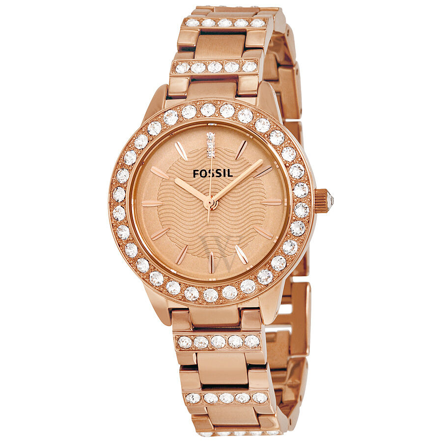 Women's Jesse Stainless Steel set with Crystals Rose Gold Dial Watch