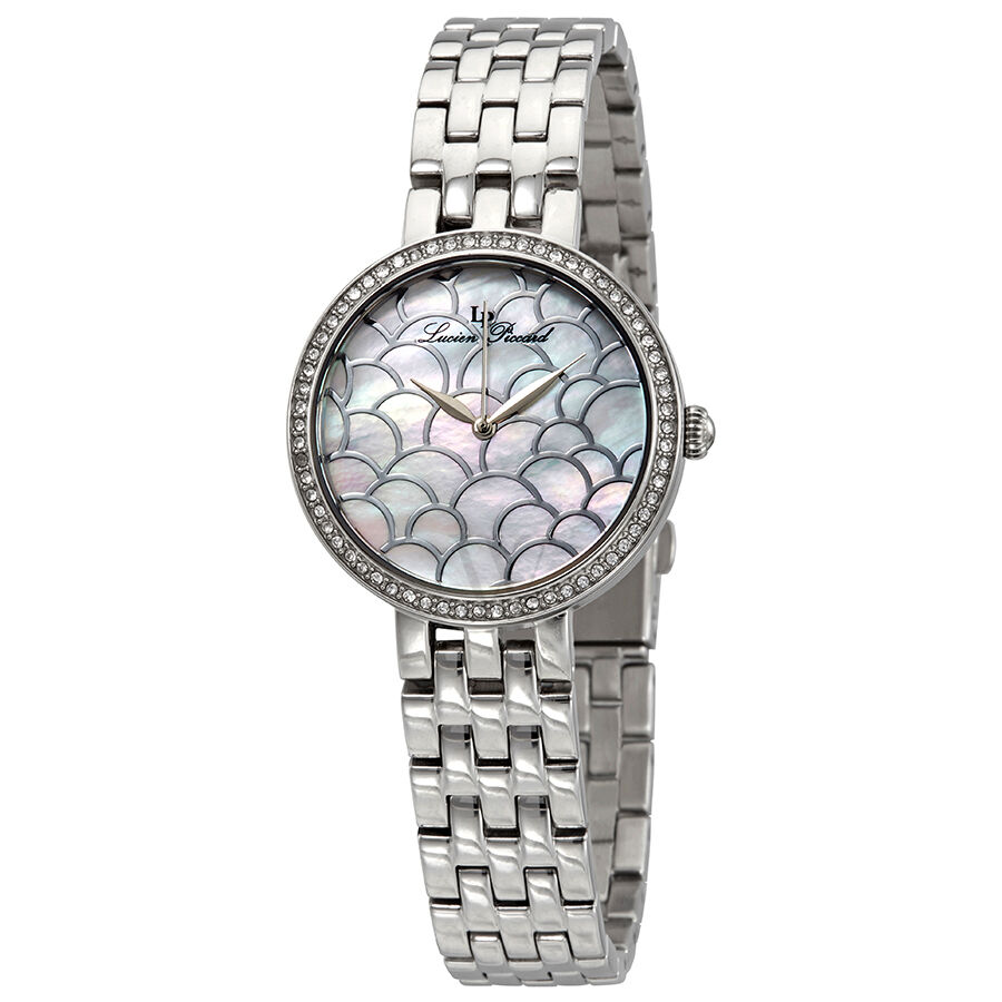 Women's Lauren Stainless Steel Mother of Pearl (Multi-Layered) Dial Watch