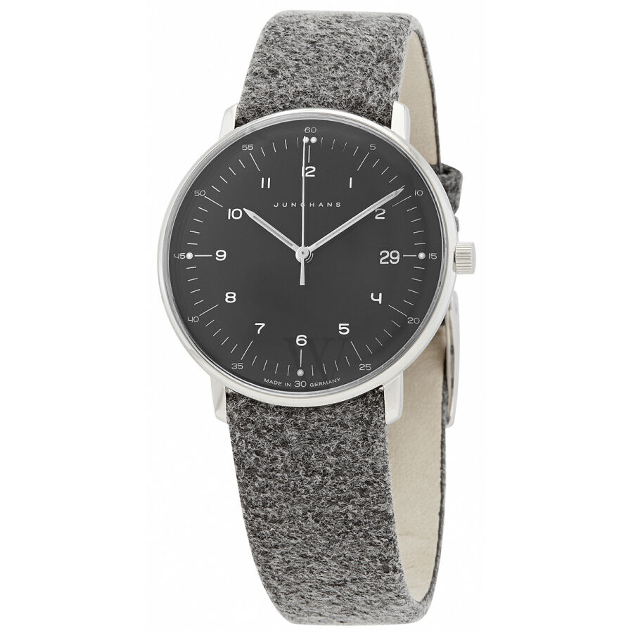 Women's Max Bill (Calfskin) Leather Grey Dial Watch
