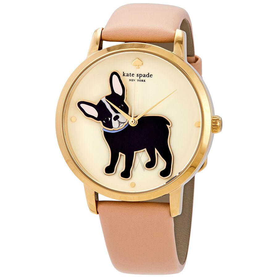 Women's Metro Grand Antoine (Vachetta) Leather Cream (French Bulldog) Dial Watch