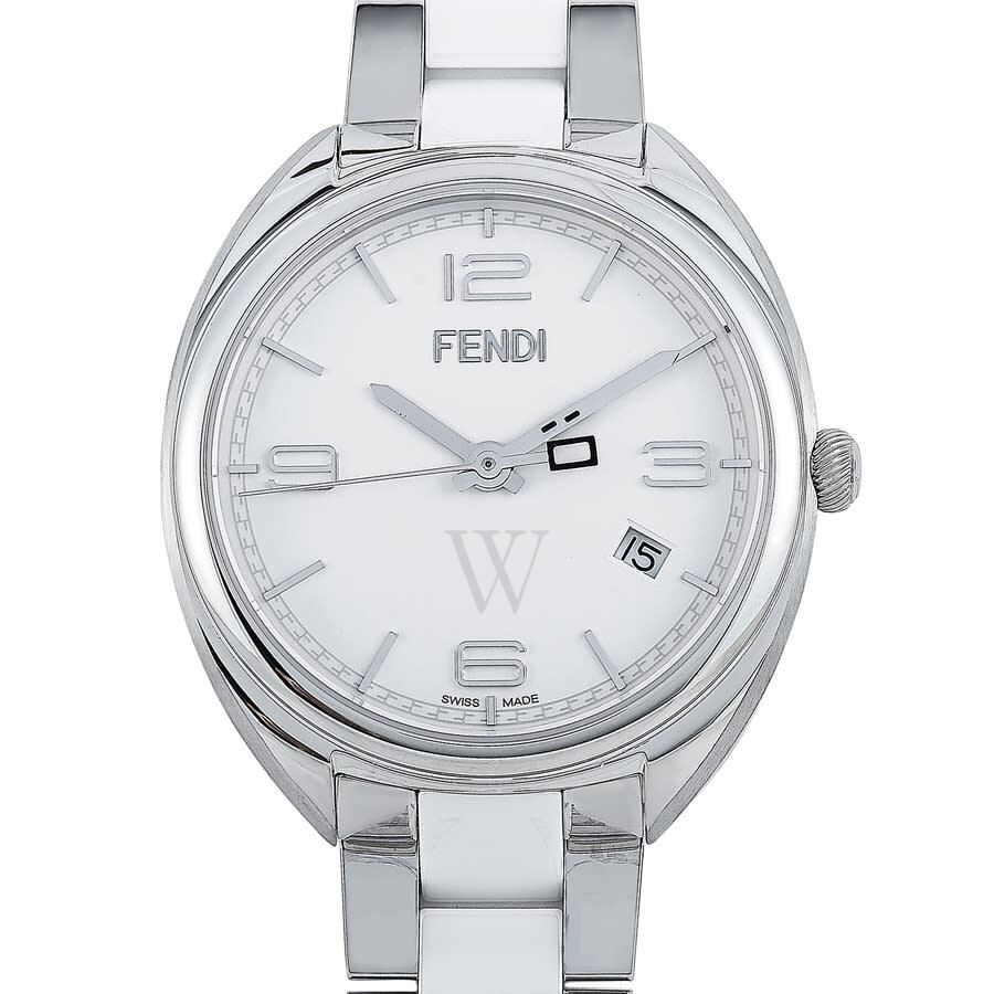 Women's Momento Stainless Steel and Ceramic White Dial Watch