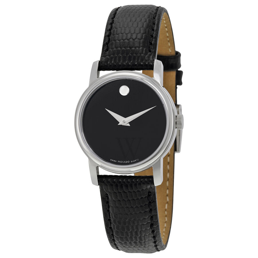 Women's Museum Leather Black Dial Watch