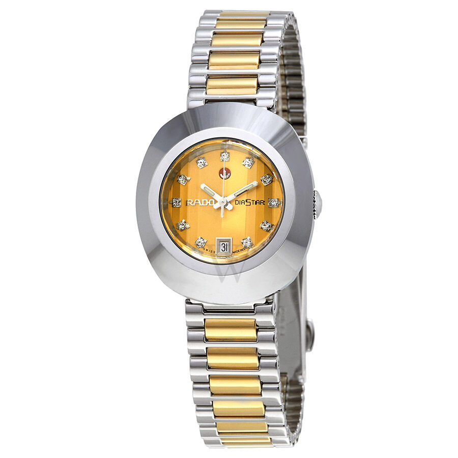 Women's Original Diastar Stainless Steel Gold Dial Watch
